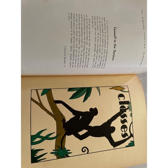 Rosemary 1936 Yearbook With Embossed Cover & Art Deco Pages - Picture 6 of 13